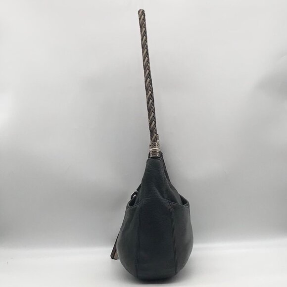 Brighton Dark Navy Leather Shoulder Bag - Picture 3 of 10